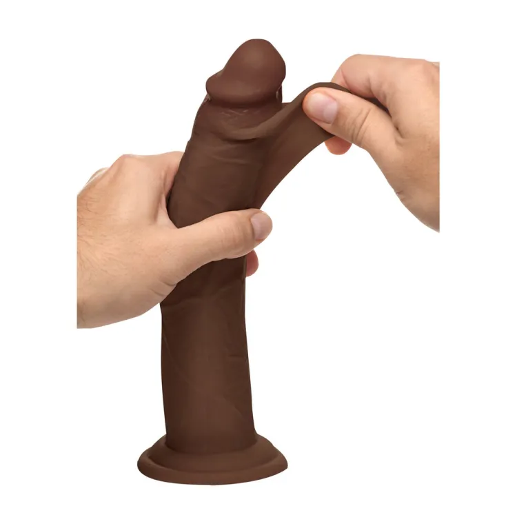 Jock Silicone Dildos | Harness Compatible Dildos>Real Skin 9.5" Silicone Dildo