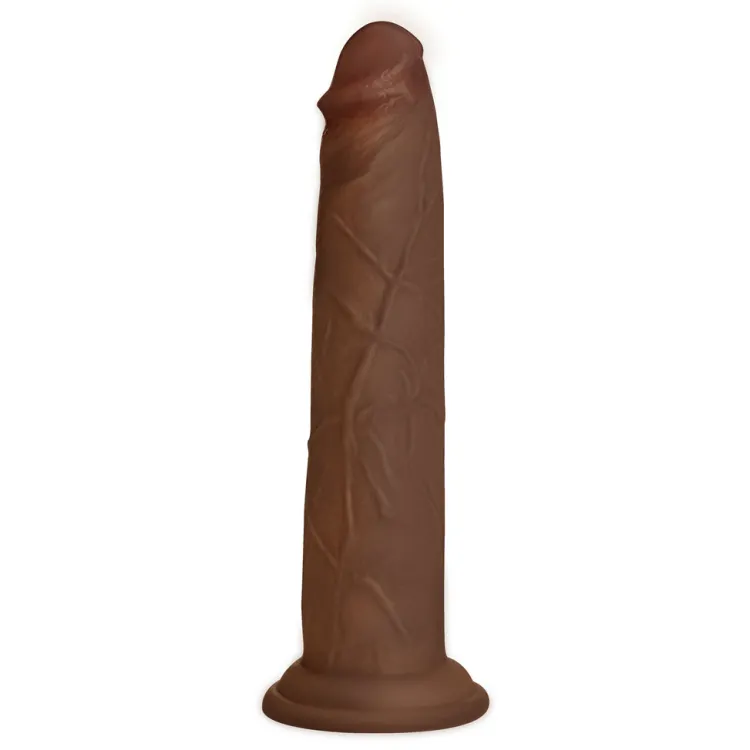 Jock Silicone Dildos | Harness Compatible Dildos>Real Skin 9.5" Silicone Dildo