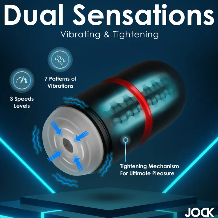 Jock Automatic & Hands-Free Masturbators | Vibrating Strokers>Tightening & Vibrating Masturbator