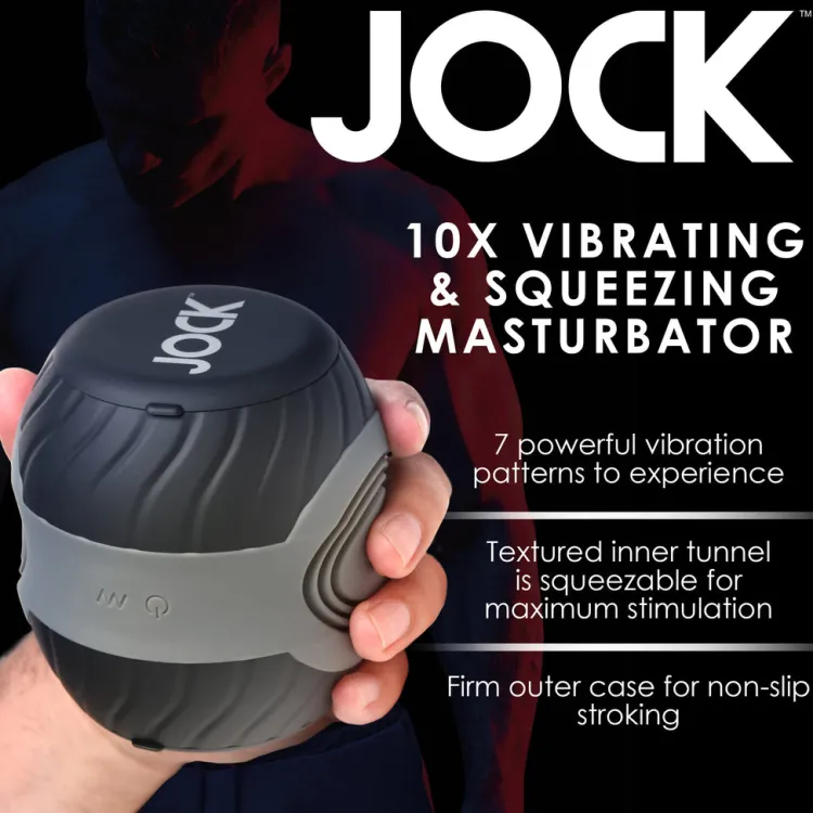 Jock Automatic & Hands-Free Masturbators | Unique Vibrators>10X Vibrating & Squeezing Masturbator
