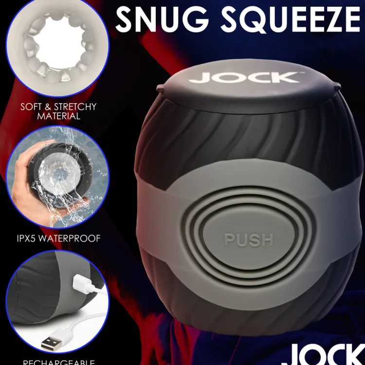 Jock Automatic & Hands-Free Masturbators | Unique Vibrators>10X Vibrating & Squeezing Masturbator