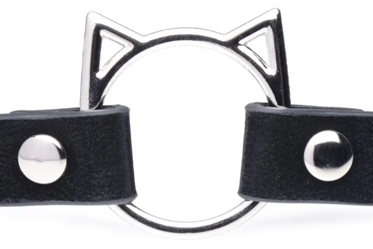 Master Series Leashes & Collars>Kinky Kitty Ring Slim Choker