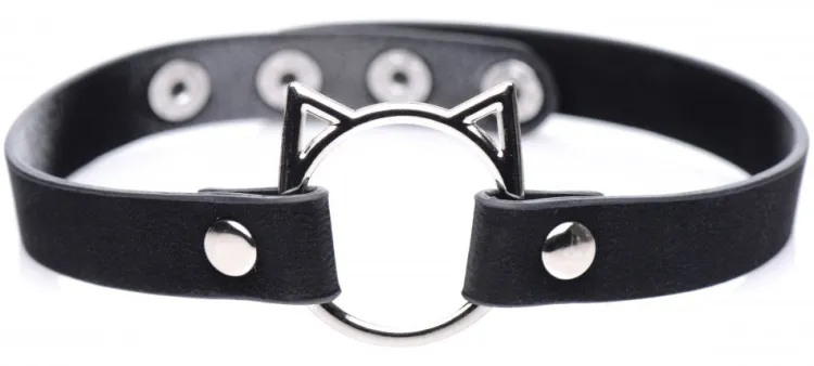 Master Series Leashes & Collars>Kinky Kitty Ring Slim Choker