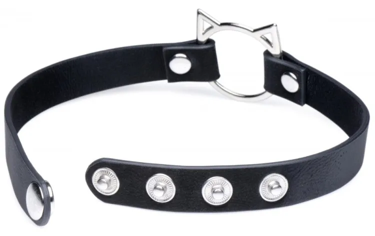 Master Series Leashes & Collars>Kinky Kitty Ring Slim Choker