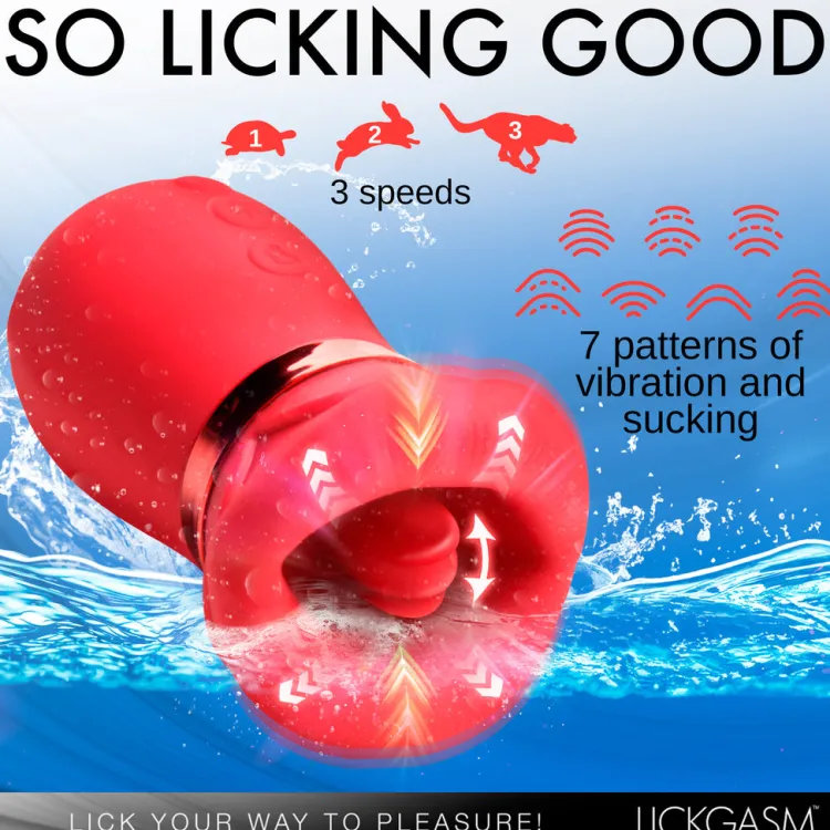 Lickgasm Luxury Toys | Silicone Vibrators>Kiss Me More Kissing, Sucking and Vibrating Clitoral Stimulator