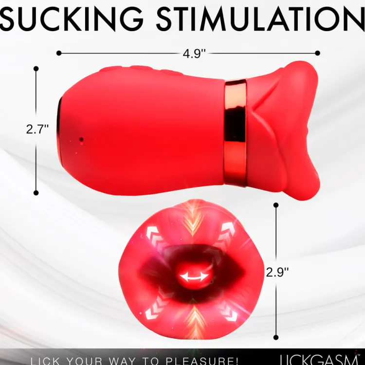 Lickgasm Luxury Toys | Silicone Vibrators>Kiss Me More Kissing, Sucking and Vibrating Clitoral Stimulator