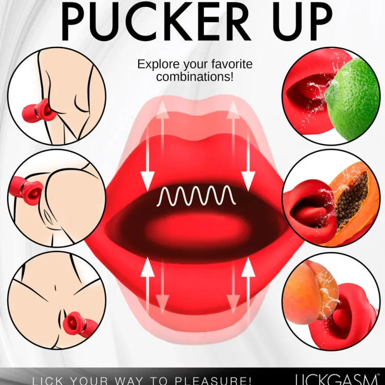 Lickgasm Luxury Toys | Silicone Vibrators>Kiss Me More Kissing, Sucking and Vibrating Clitoral Stimulator