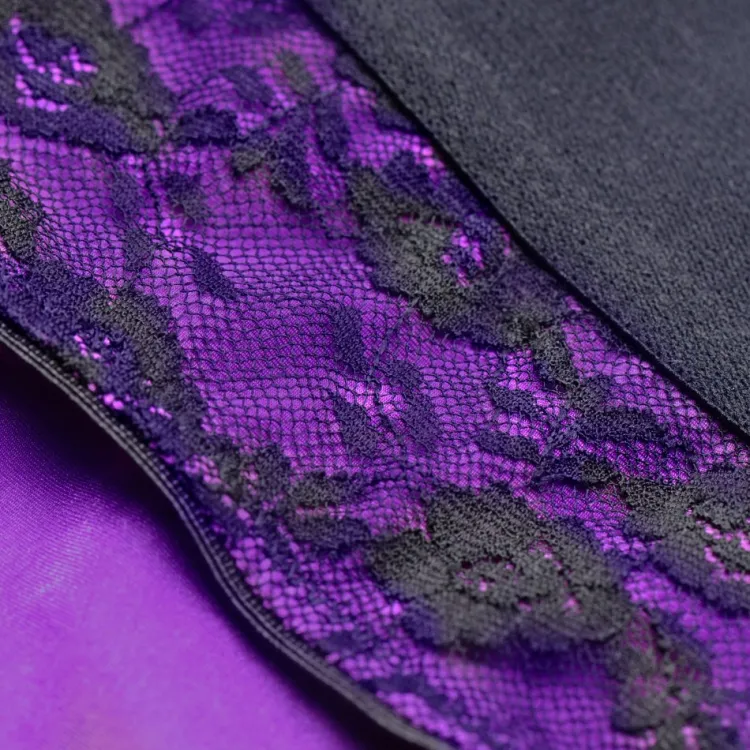 Strap U Vibrating Panties & Lingerie | Masks & Dress-Up Accessories>Lace Envy Pegging Set with Lace Crotchless Panty Harness and Dildo - L-XL