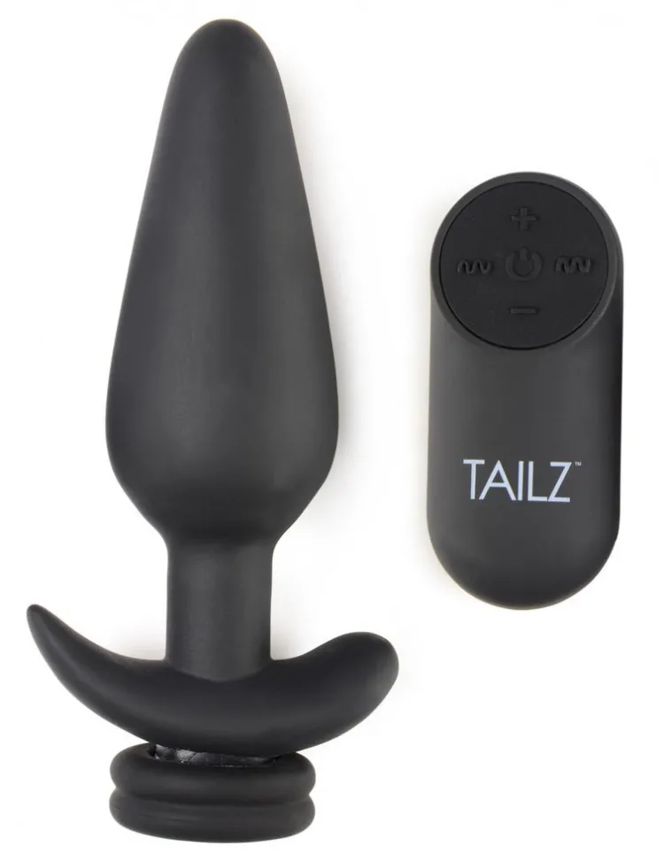 Tailz Sensation Play, Tools & Accessories | Butt Plug Tails>Large Vibrating Anal Plug with Interchangeable Fox Tail