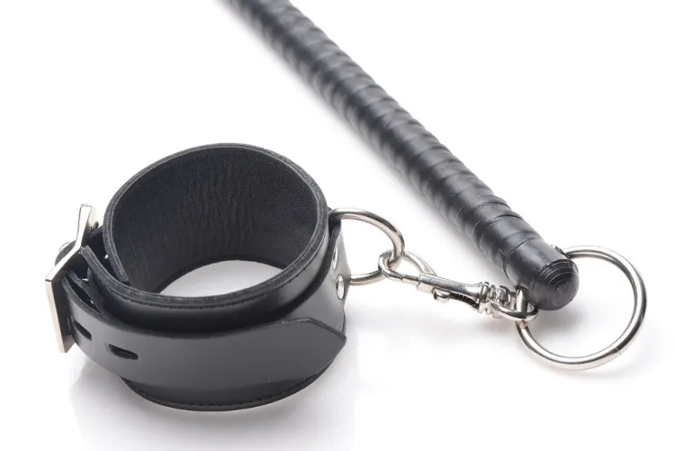 Strict Leather Sex Furniture, Swings, & More | Sex Furniture>Leather Wrapped Spreader Bar with Cuffs