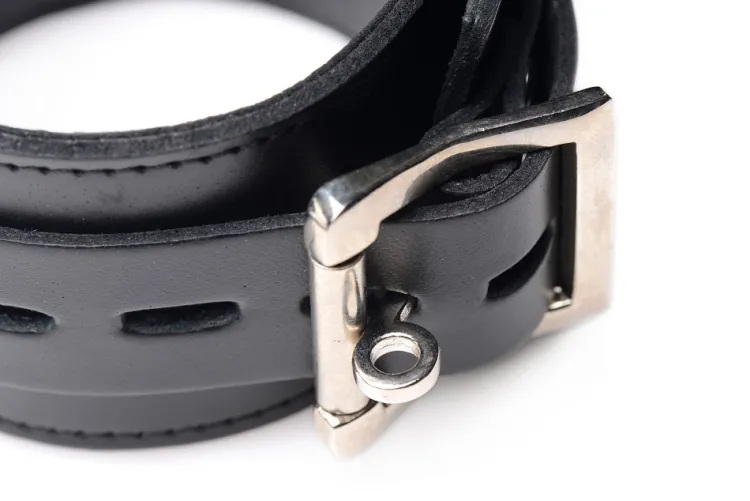 Strict Leather Sex Furniture, Swings, & More | Sex Furniture>Leather Wrapped Spreader Bar with Cuffs