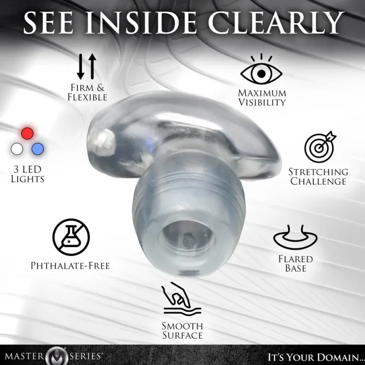 Master Series Unique Anal Toys | Butt Plugs>Light-Tunnel Light-Up Anal Dilator
