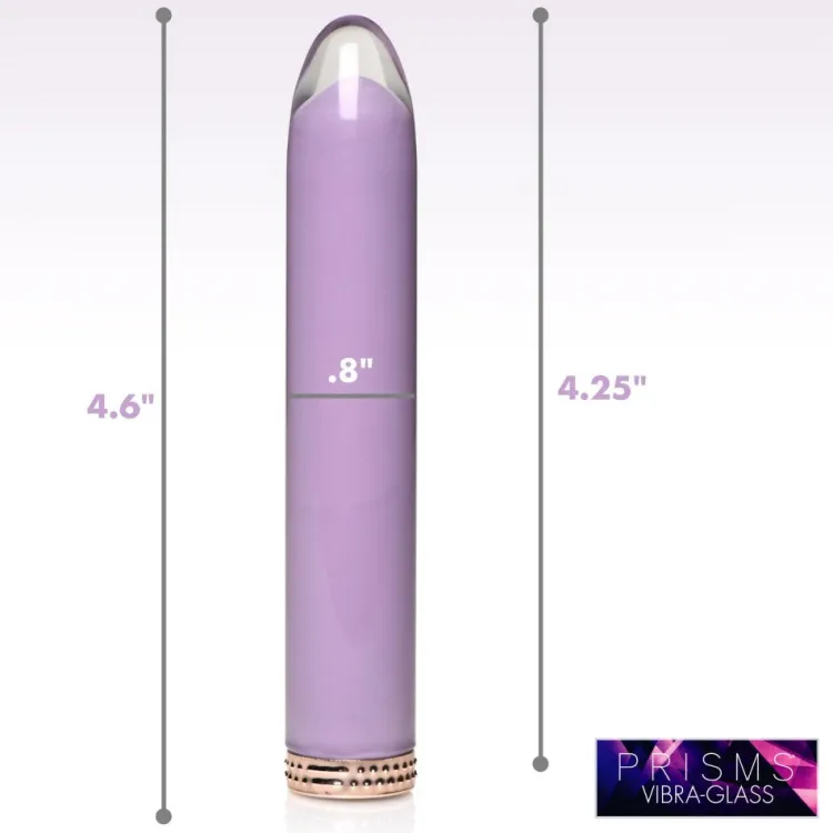 Prisms Erotic Glass Travel Essentials | Silicone Vibrators>Lilac Vibra-Glass 10X Mini Vibe