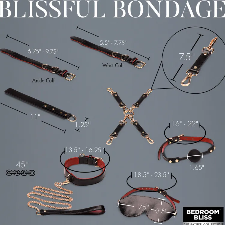 Bedroom Bliss Luxury Toys | Ball Gags & Mouth Restraints>Lover's Deluxe Bondage Set