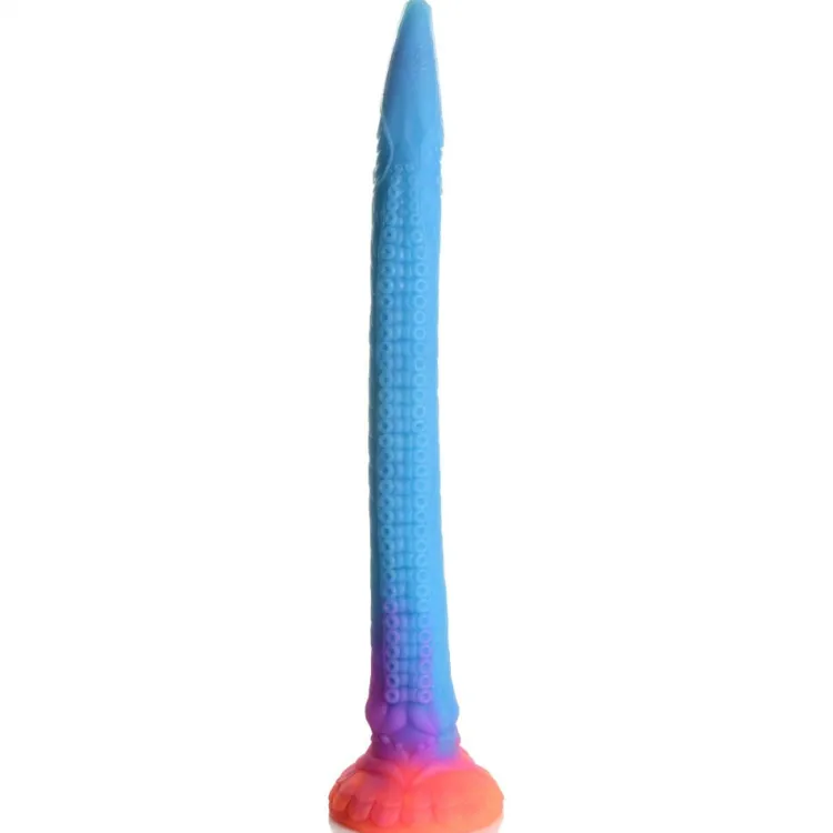 Creature Cocks Anal Dildos & Probes | Silicone Dildos>Makara Glow-in-the-Dark Silicone Snake Dildo