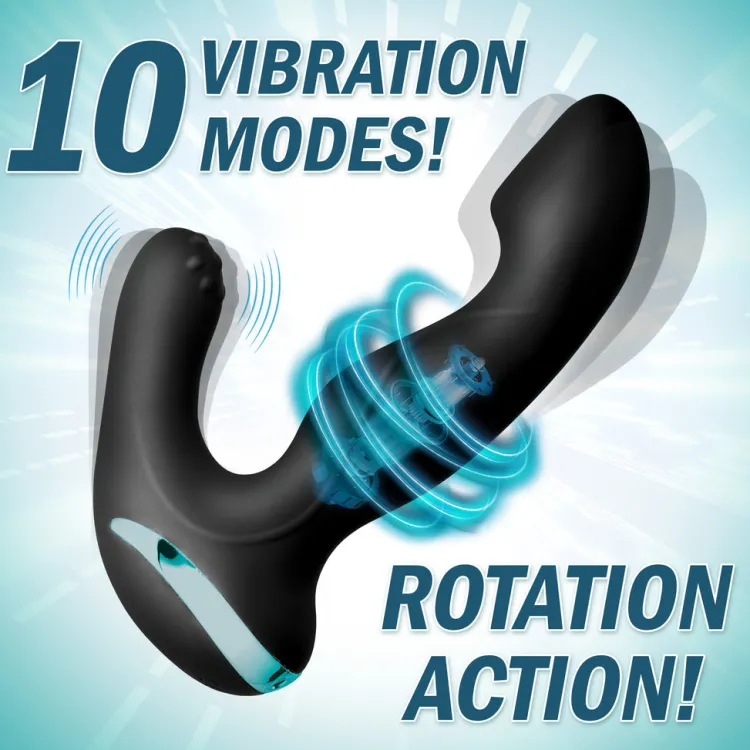 Prostatic Play Prostate Massagers | Insertable & Realistic Dildo Vibrators>Mega Maverick 10X Rotating Vibrating Prostate Stimulator