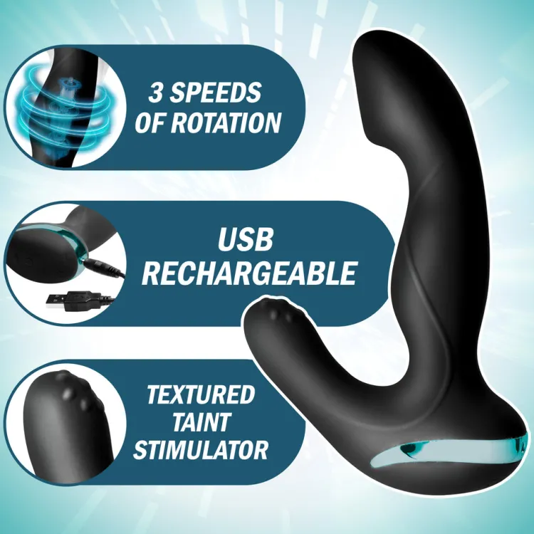 Prostatic Play Prostate Massagers | Insertable & Realistic Dildo Vibrators>Mega Maverick 10X Rotating Vibrating Prostate Stimulator