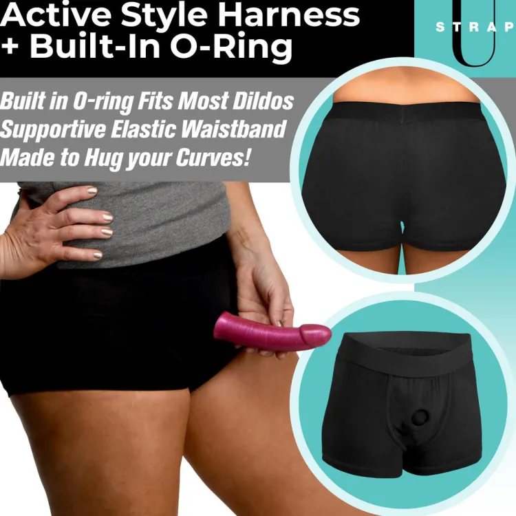 Strap U Anal Pegging Toys>Mod Strap On Style Harness with Built In O Ring