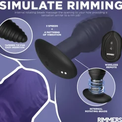 Rimmers Vibrating Butt Plugs | Insertable & Realistic Dildo Vibrators>Model-E Vibrating Rimming Plug w/ Remote Control
