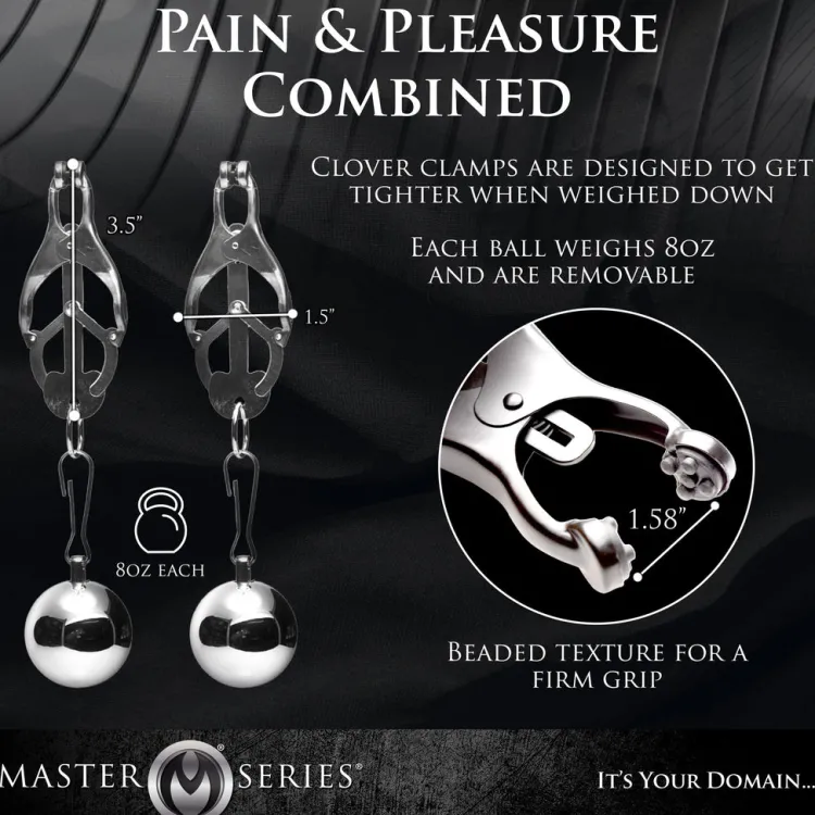 Master Series Nipple Clamps & Stimulators>Monarch Weighted Nipple Clamps