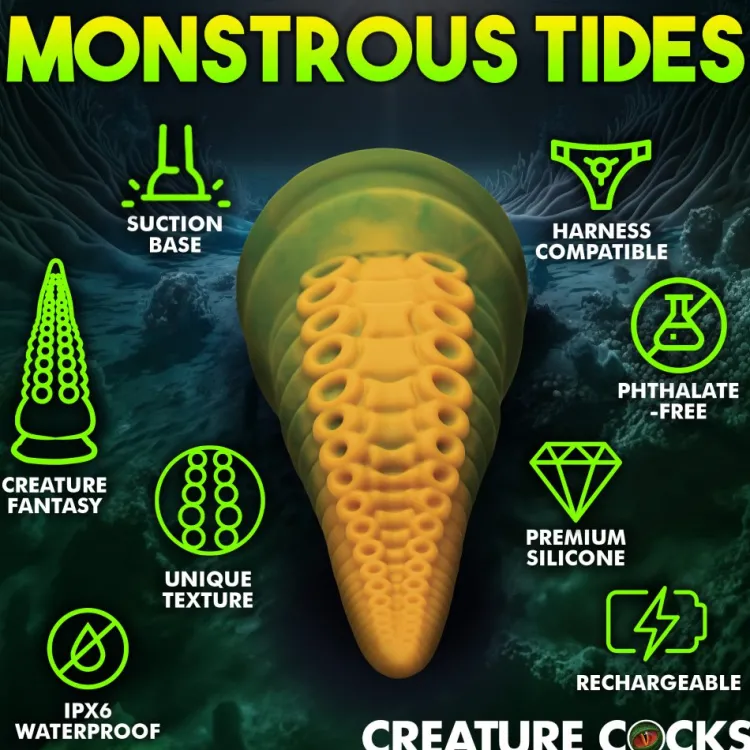 Creature Cocks Silicone Dildos | Harness Compatible Dildos>Monstropus 2.0 Vibrating Tentacle Silicone Dildo