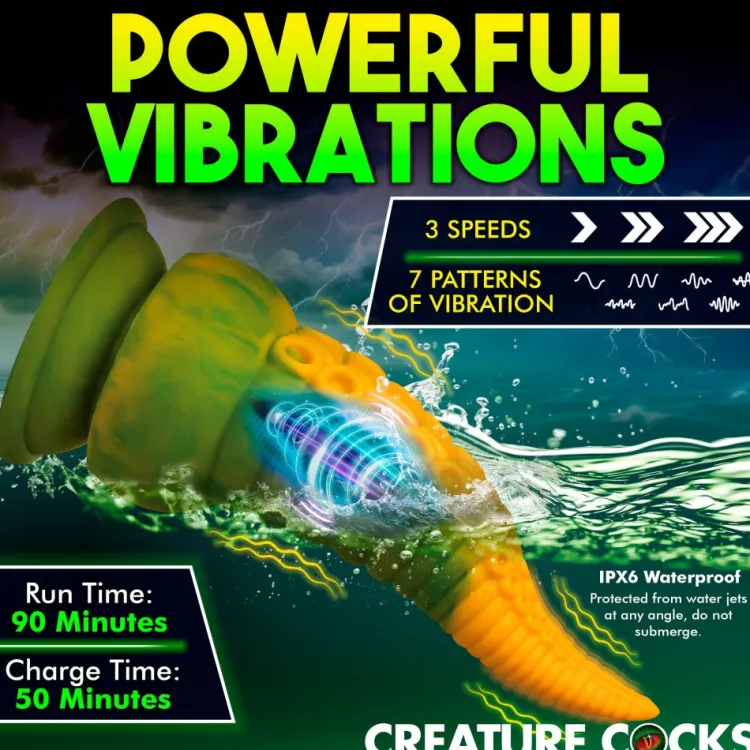 Creature Cocks Silicone Dildos | Harness Compatible Dildos>Monstropus 2.0 Vibrating Tentacle Silicone Dildo