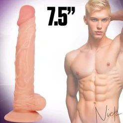 Raging Cockstars Ultra Realistic Sex Toys | Realistic Dildos>Nasty Boy Nick 7.5 Inch Realistic Dildo