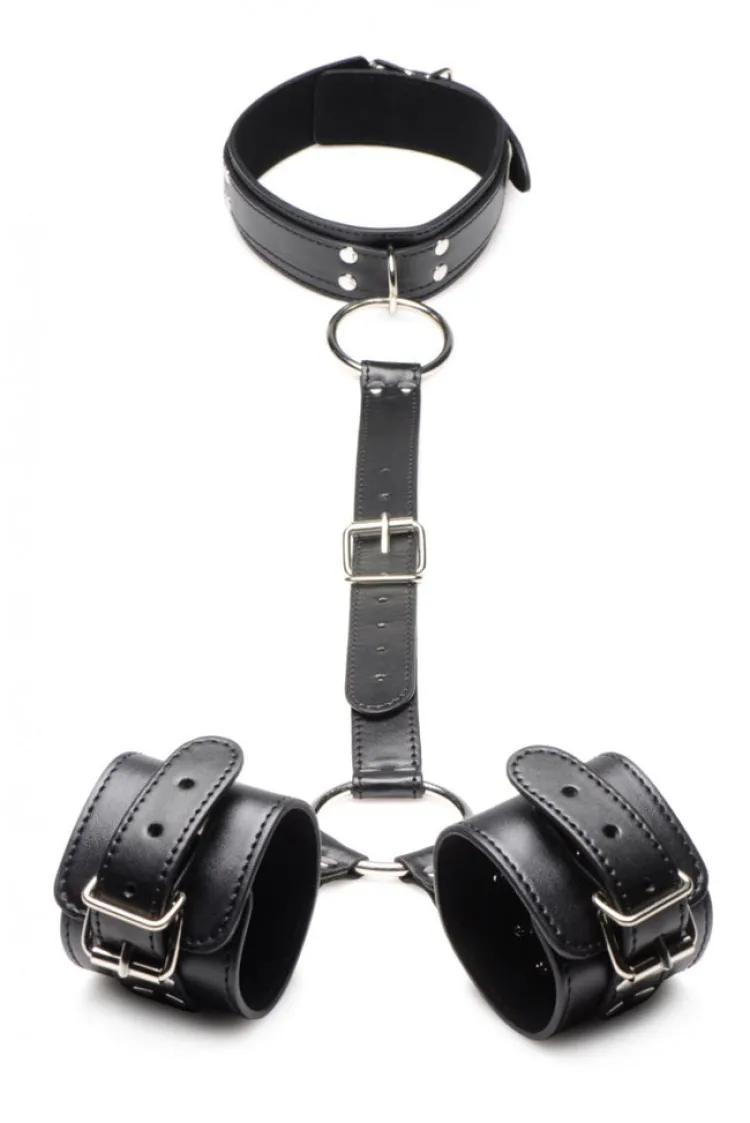 STRICT Leashes & Collars | Wrist & Ankle Cuffs>Neck to Wrist Restraints