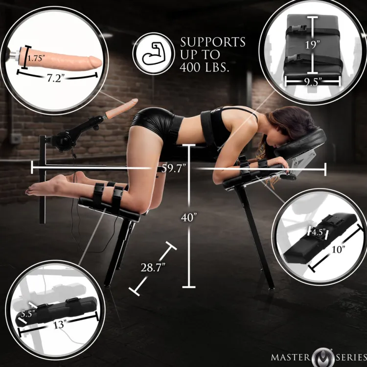 Master Series Sex Furniture, Swings, & More | Sex Furniture>Obedience Chair with Sex Machine