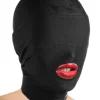 Master Series Ball Gags & Mouth Restraints | Masks & Dress-Up Accessories>Open Mouth Hood with Padded Blindfold