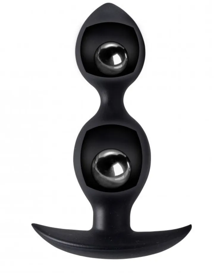 Master Series Butt Plugs | Aluminum & Steel Dildos & Insertables>Orbs Steel Weighted Duotone Silicone Anal Plug