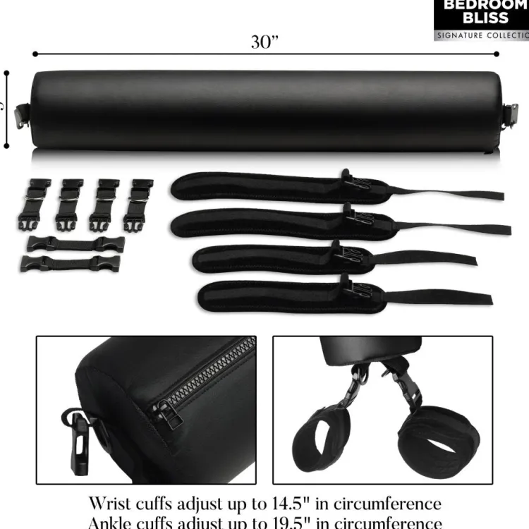 Bedroom Bliss Sex Furniture, Swings, & More | Sex Furniture>Padded Spreader Bar with Restraints