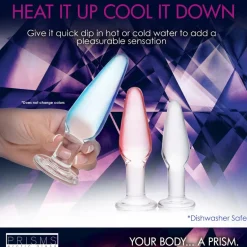 Prisms Erotic Glass Anal Starter Toys | Butt Plugs><noscript><img width=