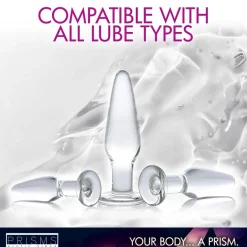 Prisms Erotic Glass Anal Starter Toys | Butt Plugs><noscript><img width=