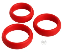 Master Series Travel Essentials | Penis Rings>3pc Silicone Cock Ring Set