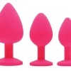Frisky Anal Starter Toys | Butt Plugs>3pc Silicone Gemed Anal Plugs