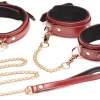 Master Series Leashes & Collars | Wrist & Ankle Cuffs>6 Piece Burgundy Bondage Set
