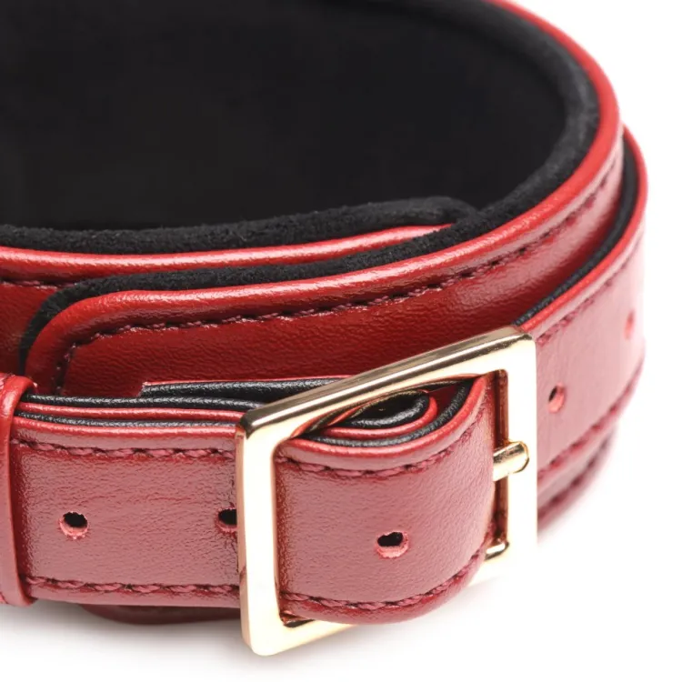 Master Series Leashes & Collars | Wrist & Ankle Cuffs>6 Piece Burgundy Bondage Set