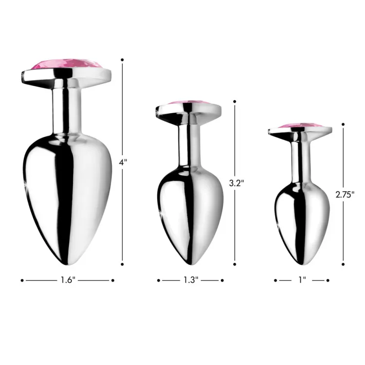 Booty Sparks Jewel Butt Plugs | Anal Starter Toys>Pink Gem Anal Plug