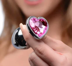 Booty Sparks Jewel Butt Plugs | Anal Starter Toys>Pink Heart Anal Plug Set
