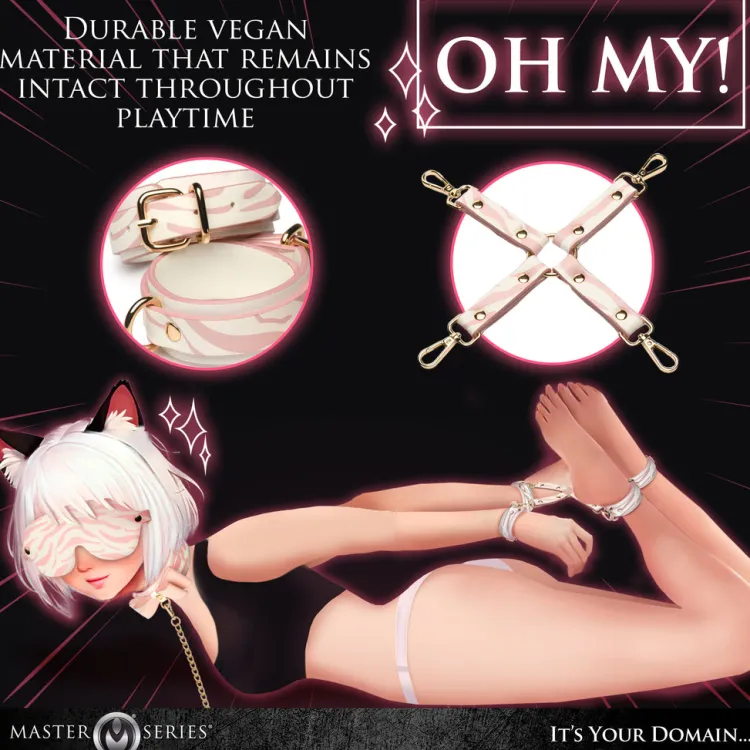 Master Series Leashes & Collars | Wrist & Ankle Cuffs>Pink Kitty Bondage Set