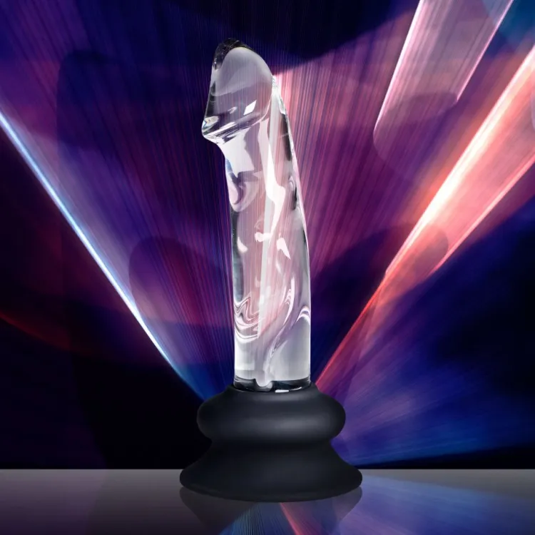 Pleasure Crystals Glass Dildos | Non-Representational Dildos>Glass Dildo w/ Silicone Base