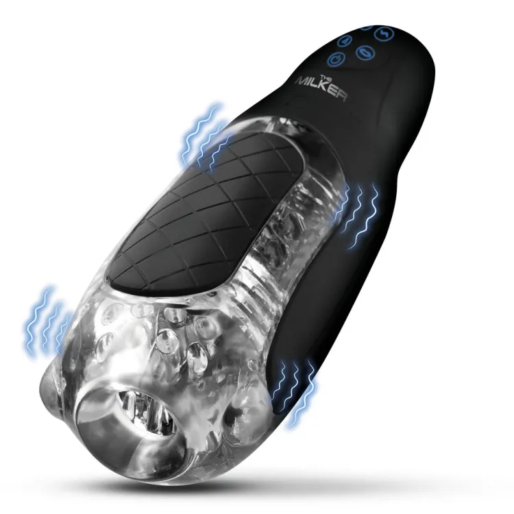 The Milker Automatic & Hands-Free Masturbators | Vibrating Strokers>Pleasure Grip Sucking & Vibrating Masturbator