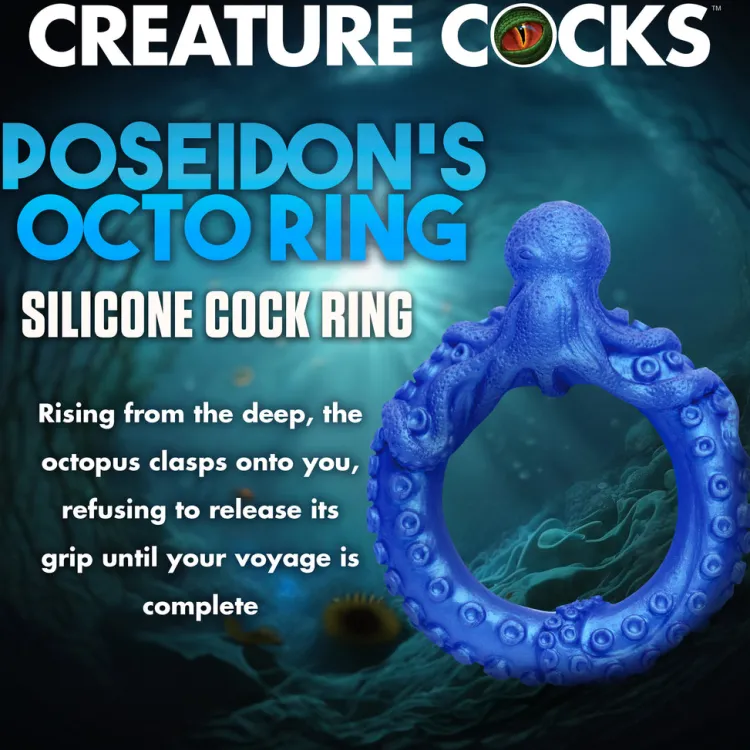 Creature Cocks Penis Rings>Poseidon's Octo-Ring Silicone Cock Ring