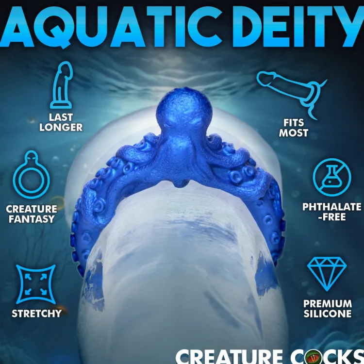 Creature Cocks Penis Rings>Poseidon's Octo-Ring Silicone Cock Ring
