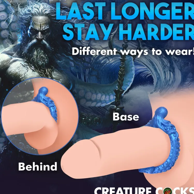 Creature Cocks Penis Rings>Poseidon's Octo-Ring Silicone Cock Ring