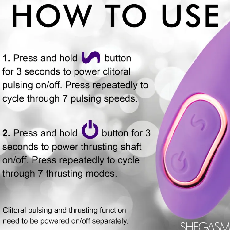 Shegasm Luxury Toys | Insertable & Realistic Dildo Vibrators>Pro-Thrust Max Thrusting & Pulsing Rabbit