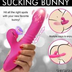 Inmi Luxury Toys | Rabbit & Dual Stimulation Vibrators>Pro-Thrust Thrusting Suction Silicone Rabbit Vibrator