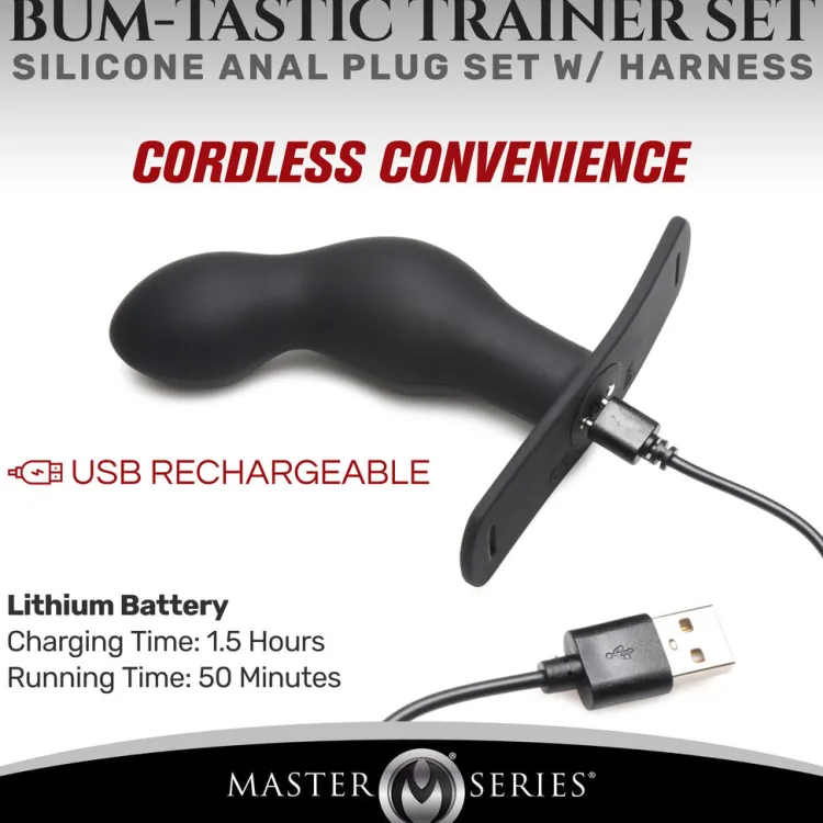Master Series Vibrating Butt Plugs | Anal Dildos & Probes>P-Spot Plugger 28X Comfort Harness with Remote Control
