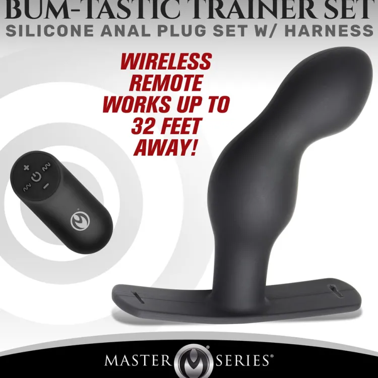 Master Series Vibrating Butt Plugs | Anal Dildos & Probes>P-Spot Plugger 28X Comfort Harness with Remote Control